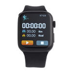 Smartwatch bluetooth personalizzato con quadrante da 1,54'' Square color nero terza vista
