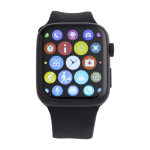 Smartwatch bluetooth personalizzato con quadrante da 1,54'' Square color nero sesta vista