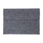 Cartella per documenti con logo o pc 15'' feltro e tasca frontale Flow color grigio prima vista