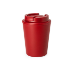 Bicchiere termico da asporto con logo in PP riciclato da 300ml color rosso prima vista