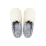 Pantofole unisex imbottite in cotone personalizzabili color naturale prima vista