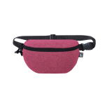 Marsupio ecologico in resistente RPET 600D con effetto mélange color rosso prima vista