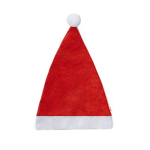 Cappello da Babbo Natale dal design classico personalizzato in RPET color rosso prima vista