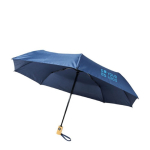 Ombrello automatico con manico in bambù e antiviento Ø97 RPET vista area di stampa