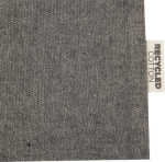 Sacchetto in cotone riciclato 150 g/m² certificato con coulisse 1,5l color nero vista dettaglio 1