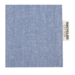 Sacchetto in cotone riciclato 150 g/m² certificato con coulisse 4l color blu vista dettaglio 1