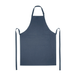 Il grembiule regolabile in twill di cotone da 240 g/m² e poliestere color azzurro ciano seconda vista frontale