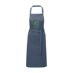 Il grembiule regolabile in twill di cotone da 240 g/m² e poliestere color azzurro ciano