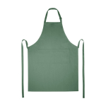 Il grembiule regolabile in twill di cotone da 240 g/m² e poliestere color verde pastello seconda vista frontale