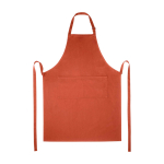 Il grembiule regolabile in twill di cotone da 240 g/m² e poliestere color rosa salmone seconda vista frontale