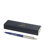 Penna a sfera con logo Parker Jotter Recycled con inchiostro blu vista area di stampa