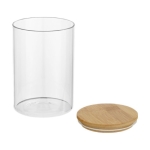 Barattolo di medie dimensioni in vetro con coperchio in bambù da 550ml color naturale seconda vista