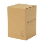 Barattolo di medie dimensioni in vetro con coperchio in bambù da 550ml color naturale seconda vista con scatola