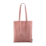 Shopper in cotone colorato riciclato GRS da 120g/m² del Fairtrade color rosso quarta vista