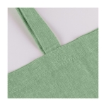 Shopper in cotone colorato riciclato GRS da 120g/m² del Fairtrade color verde prima vista