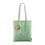 Shopper in cotone colorato riciclato GRS da 120g/m² del Fairtrade color verde terza vista