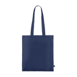 Shopper dai manici lunghi in cotone colorato 180 g/m² del Fairtrade color blu terza vista