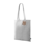 Shopper dai manici lunghi in cotone colorato 180 g/m² del Fairtrade color bianco quarta vista