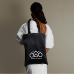 Borsa in velluto da 280 g/m² con manici lunghi 60 cm da personalizzare color nero quarta vista