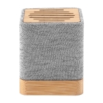 Altoparlante wireless in bambù e poliestere RPET da 3W color grigio seconda vista
