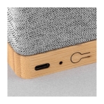 Altoparlante wireless in bambù e poliestere RPET da 3W color grigio quinta vista