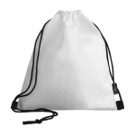 Zainetto bianco in RPET da 80 g/m² con quattro pastelli a cera color bianco seconda vista