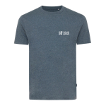 Tshirt 100% cotone misto riciclato e organico 180 g/m² Iqoniq Manuel color blu scuro jeansato vista area di stampa