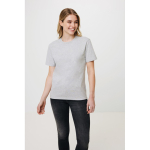 Tshirt 100% cotone misto riciclato e organico 180 g/m² Iqoniq Manuel color grigio chiaro jensato terza vista con modello