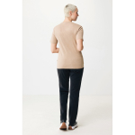 Tshirt 100% cotone misto riciclato e organico 180 g/m² Iqoniq Manuel color marrone chiaro terza vista con modello