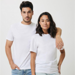T-shirt in misto cotone riciclato e organico casual fit 180 g/m² Iqoniq color bianco terza vista
