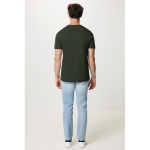 T-shirt in misto cotone riciclato e organico casual fit 180 g/m² Iqoniq color cachi quarta vista con modello