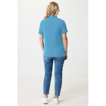 Polo piqué vestibilità regular in eco cotone 220 g/m² Iqoniq Yosemite color azzurro ciano seconda vista con modello