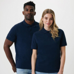 Polo piqué vestibilità regular in eco cotone 220 g/m² Iqoniq Yosemite color blu mare terza vista