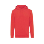Felpa in 100% cotone riciclato e organico slim fit 340 g/m² Iqoniq color rosso