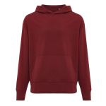 Felpa oversize in eco cotone regular fit 340 g/m² Iqoniq color bordò