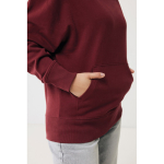 Felpa oversize in eco cotone regular fit 340 g/m² Iqoniq color bordò