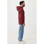 Felpa oversize in eco cotone regular fit 340 g/m² Iqoniq color bordò