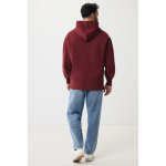 Felpa oversize in eco cotone regular fit 340 g/m² Iqoniq color bordò