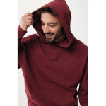 Felpa oversize in eco cotone regular fit 340 g/m² Iqoniq color bordò