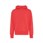 Felpa oversize in eco cotone regular fit 340 g/m² Iqoniq color rosso