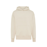 Felpa oversize in eco cotone regular fit 340 g/m² Iqoniq color beige