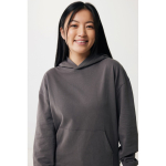 Felpa oversize in eco cotone regular fit 340 g/m² Iqoniq color argento opaco