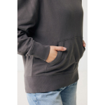 Felpa oversize in eco cotone regular fit 340 g/m² Iqoniq color argento opaco