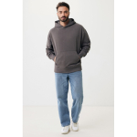 Felpa oversize in eco cotone regular fit 340 g/m² Iqoniq color argento opaco