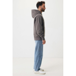 Felpa oversize in eco cotone regular fit 340 g/m² Iqoniq color argento opaco