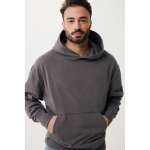 Felpa oversize in eco cotone regular fit 340 g/m² Iqoniq color argento opaco