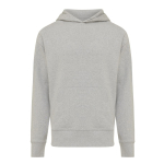 Felpa oversize in eco cotone regular fit 340 g/m² Iqoniq color grigio chiaro
