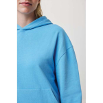 Felpa oversize in eco cotone regular fit 340 g/m² Iqoniq color azzurro ciano