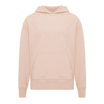 Felpa oversize in eco cotone regular fit 340 g/m² Iqoniq color rosa pastello