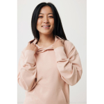 Felpa oversize in eco cotone regular fit 340 g/m² Iqoniq color rosa pastello